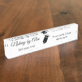 Notaris openbare Lening ondertekening agent toevoe Naambordje (Zijkant)