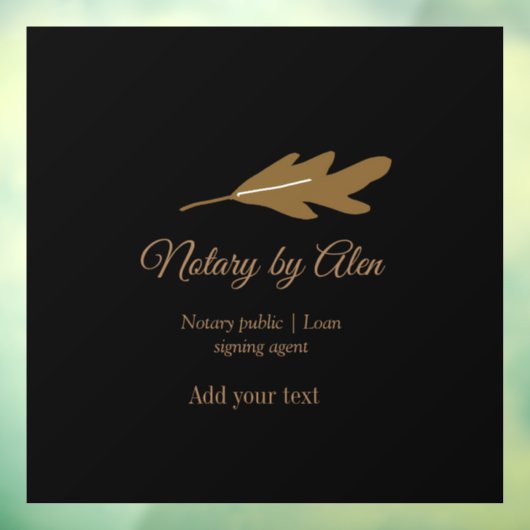 Notaris openbare Lening ondertekening agent toevoe Raamsticker (Vel 3)