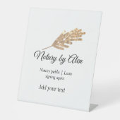 Notaris openbare Lening ondertekening agent toevoe Reclamebord Met Voetstuk (Voorkant)