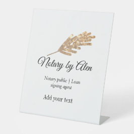 Notaris openbare Lening ondertekening agent toevoe Reclamebord Met Voetstuk