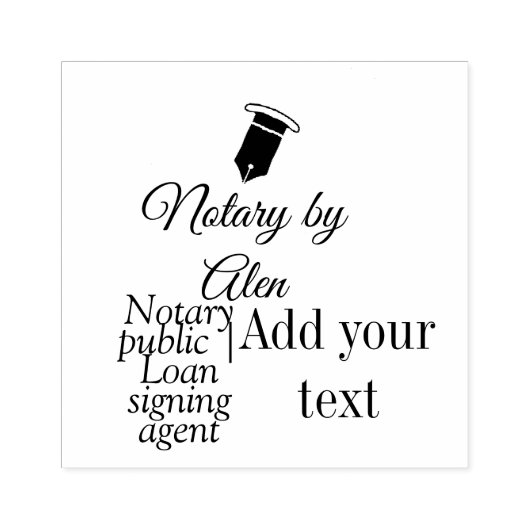 Notaris openbare Lening ondertekening agent toevoe Rubberstempel (Afrduk)