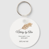 Notaris openbare Lening ondertekening agent toevoe Sleutelhanger (Voorkant)