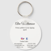 Notaris openbare Lening ondertekening agent toevoe Sleutelhanger (Achterkant)