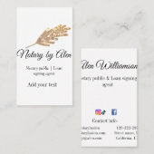 Notaris openbare Lening ondertekening agent toevoe Visitekaartje (Voorkant / Achterkant)