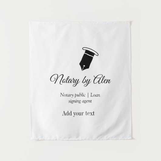 Notaris openbare Lening ondertekening agent toevoe Wandkleed (Voorkant)