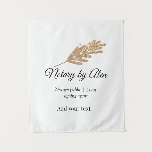 Notaris openbare Lening ondertekening agent toevoe Wandkleed (Voorkant)