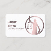 Notaris openbare lening ondertekening Visitekaartj Visitekaartje (Voorkant)