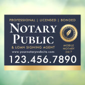 Notaris Openbare Lening Ondertekeningsagent Dark B Raamsticker (Vel 3)