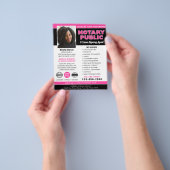 Notaris Openbare Lening Ondertekeningsagent Pink B Flyer (Hand)