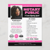 Notaris Openbare Lening Ondertekeningsagent Pink B Flyer (Voorkant)