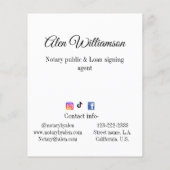 Notaris openbare leningondertekenaar voeg naam adr (Achterkant)