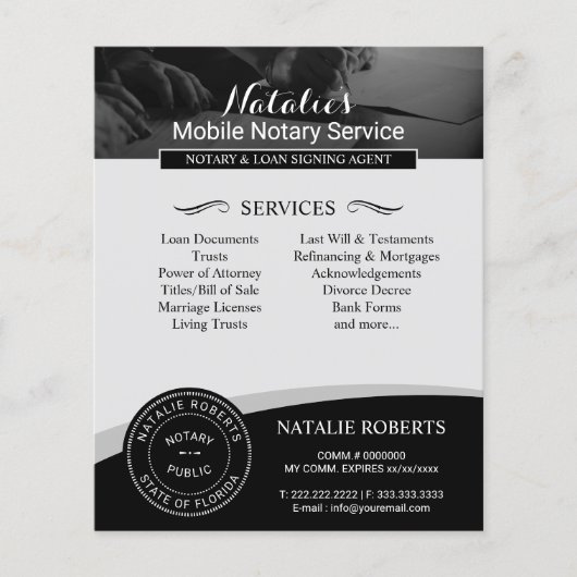 Notaris Openbare Leningsluiting Fotografie Flyer (Voorkant)