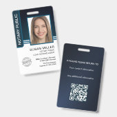 Notaris Openbare Leningsondertekeningsagent ID Badge (Voor- en achterkant)