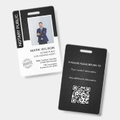 Notaris Openbare Leningsondertekeningsagent ID Badge (Voor- en achterkant)