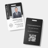 Notaris Openbare Leningsondertekeningsagent ID Badge (Voor- en achterkant)