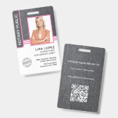 Notaris Openbare Leningsondertekeningsagent ID Badge (Voor- en achterkant)