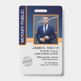 Notaris Openbare Leningsondertekeningsagent ID Badge