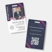 Notaris Openbare Leningsondertekeningsagent ID Badge (Voor- en achterkant)