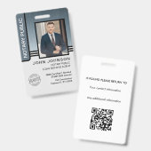 Notaris Openbare Leningsondertekeningsagent ID Badge (Voor- en achterkant)