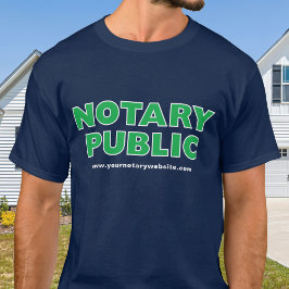 Notaris Openbare Marine Groen Bewerkbare Website T T-shirt