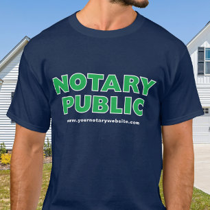 Notaris Openbare Marine Groen Bewerkbare Website T T-shirt