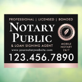 Notaris Openbare Notariële Leningondertekeningsage Raamsticker (Vel 3)