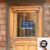 Notaris Openbare Ondertekenaar Elegant Navy Goud Raamsticker (Huis Deur)