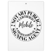 notaris openbare ondertekenaar klembord (Achterkant)