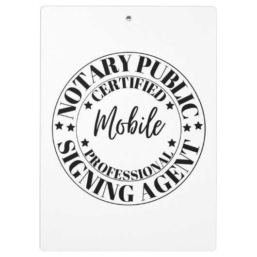 notaris openbare ondertekenaar klembord (Achterkant)