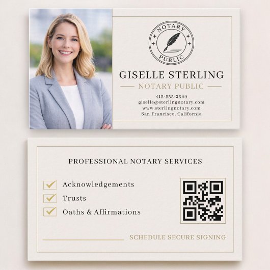 Notaris Openbare QR-code Foto Professioneel Visitekaartje