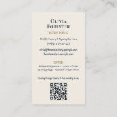 Notaris Openbare QR-code Professional Visitekaartje (Achterkant)