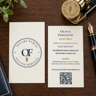 Notaris Openbare QR-code Professional  Visitekaartje