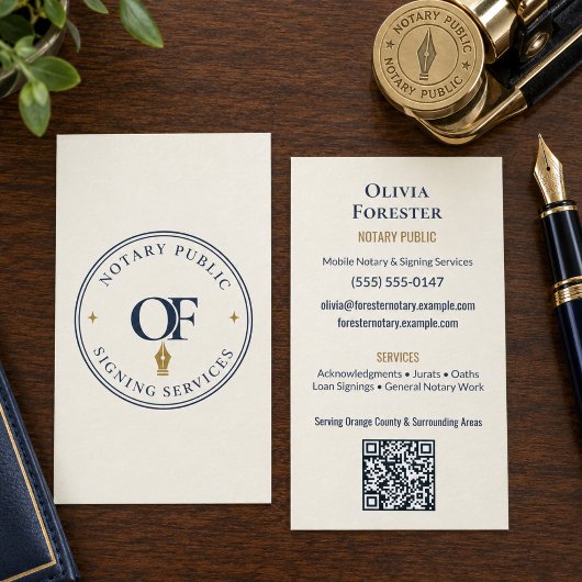 Notaris Openbare QR-code Professional Visitekaartje