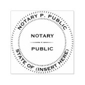 Notaris Openbare ronde lijn verdeler Zelfinktende Stempel (Design)