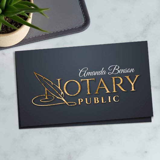 Notaris openbare typografie ganzepen visitekaartje
