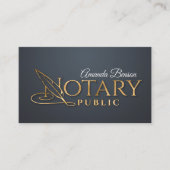 Notaris openbare typografie ganzepen visitekaartje (Voorkant)