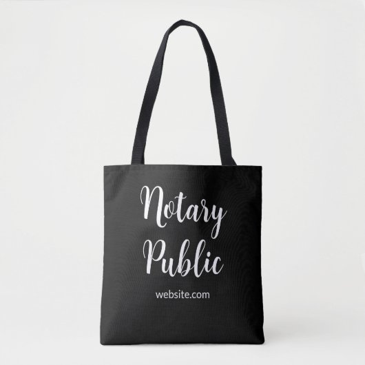 Notaris Openbare Website Zwart Tote Bag (Voorkant)