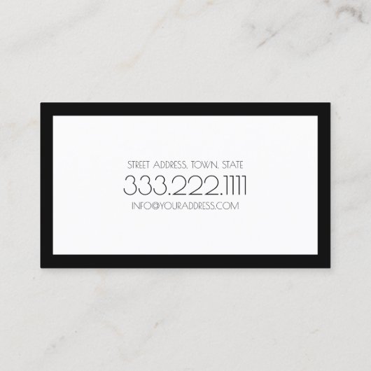 Notaris Openbare Zwarte Grens Witte Moderne Kaart Visitekaartje (Achterkant)