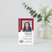 Notaris Overheidslening Ondertekenaar ID Bourgogne Visitekaartje (Staand voorkant)