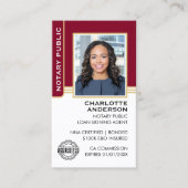 Notaris Overheidslening Ondertekenaar ID Bourgogne Visitekaartje (Voorkant)