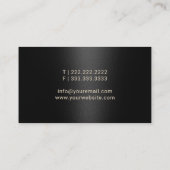 Notaris Overheidslening Ondertekenaar Modern Zwart Visitekaartje (Achterkant)