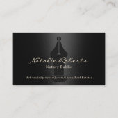 Notaris Overheidslening Ondertekenaar Modern Zwart Visitekaartje (Voorkant)