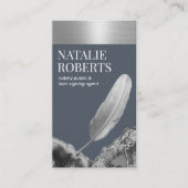 Notaris Overheidslening Ondertekenende Agent Blue  Visitekaartje (Voorkant)