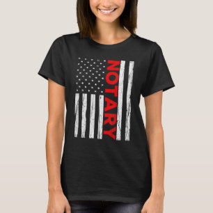 Notaris Patriottische Amerikaanse vlag Notaris pub T-shirt