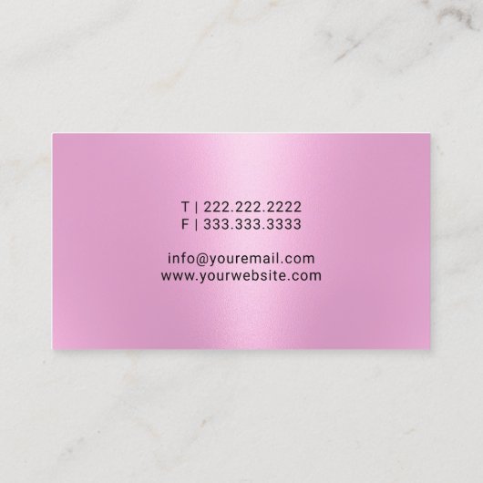 Notaris Pink van het Manuscript van de Minimale Ha Visitekaartje (Achterkant)