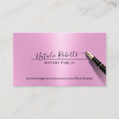 Notaris Pink van het Manuscript van de Minimale Ha Visitekaartje (Voorkant)