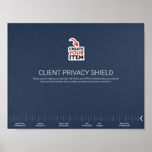 Notaris Privacy Guard Schild NNA Journaal Links Poster (Voorkant)