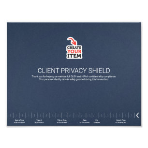 Notaris Privacy Guard Schild NNA Journaal Rechts Foto Afdruk