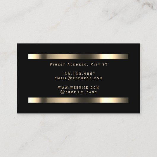 Notaris professioneel elegant goud visitekaartje (Achterkant)