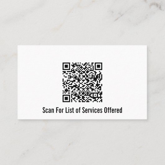 Notaris Public Black and White QR Code Visitekaartje (Achterkant)